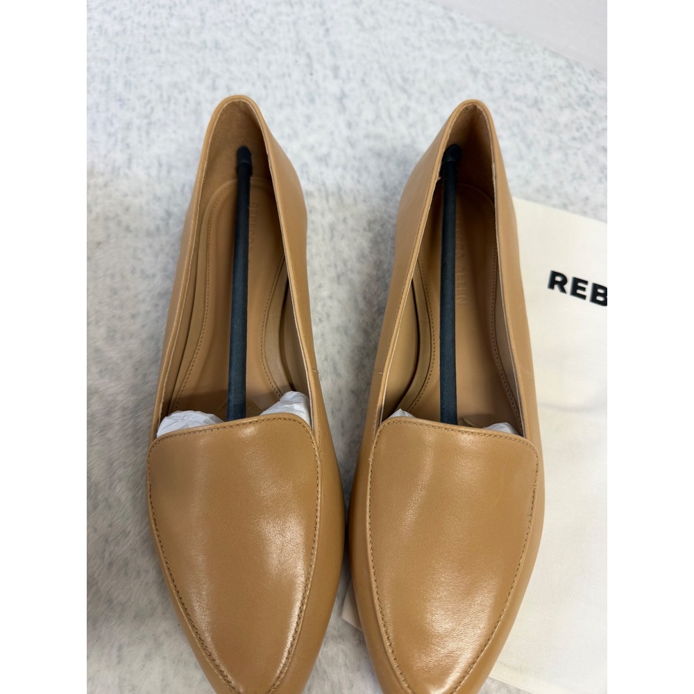 Rebecca Allen The Loafer Nude IV Tan Leather Pointed Toe Flats Shoes Womens 9.5‎